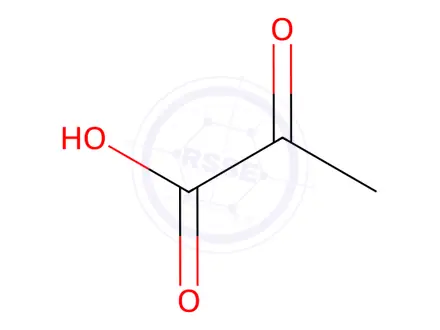Chemical structure of Pyruvic acid