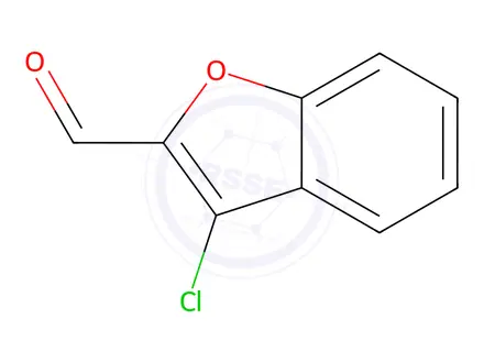 Chemical structure of 3-chloro-1-benzofuran-2-carbaldehyde