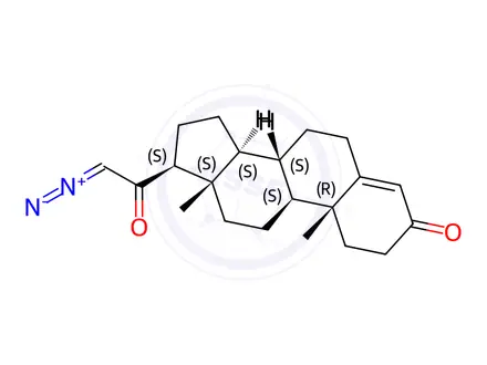 Chemical structure of 21-Diazoprogesterone
