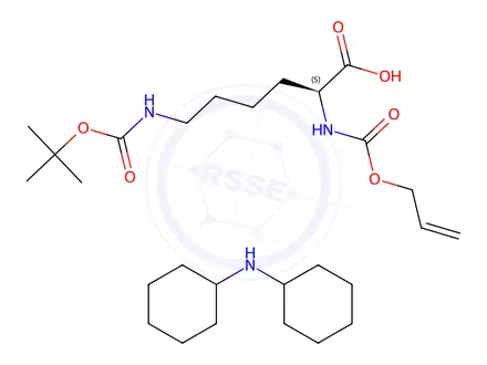 Chemical structure of Alloc-Lys(Boc)-OH.DCHA