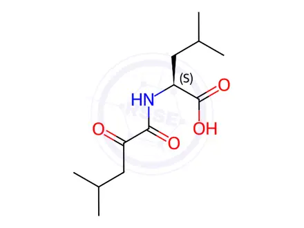 Chemical structure of (2S)-4-Methyl-2-[(4-methyl-2-oxopentanoyl)amino]pentanoic acid