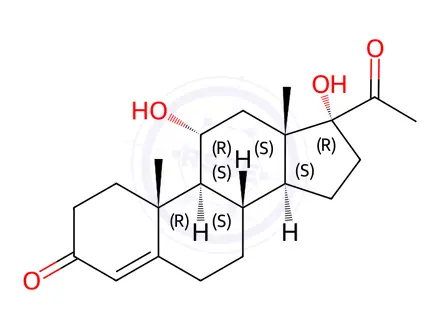 Chemical structure of 21-Deoxyhydrocortisone