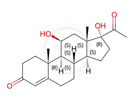 Chemical structure of Hydrocortisone EP Impurity L (Hydrocortisone Acetate EP Impurity B, Oxenol)