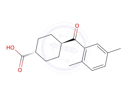 Chemical structure of trans-4-(2,5-Dimethylbenzoyl)cyclohexane-1-carboxylic acid