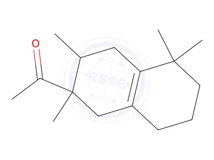 Chemical structure of 1-(2,3,5,5-Tetramethyl-1,2,3,4,5,6,7,8-octahydronaphthalen-2-yl)ethan-1-one