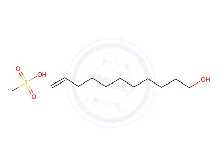 Chemical structure of 10-Undecen-1-ol, 1-methanesulfonate
