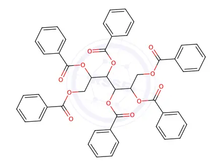 Chemical structure of 1-O,2-O,3-O,4-O,5-O,6-O-Hexabenzoyl-D-mannitol