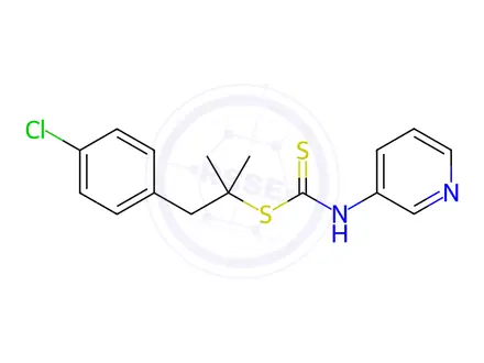 Chemical structure of (4-Chlorophenyl)methyl 1-methylethyl-3-pyridinylcarbonimidodithioate
