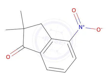 Chemical structure of 2,2-Dimethyl-4-nitro-2,3-dihydro-1H-inden-1-one