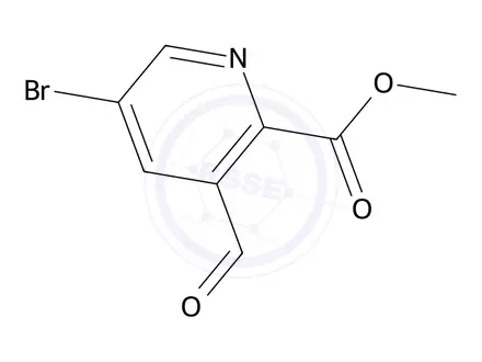 Chemical structure of Methyl 5-bromo-3-formylpicolinate