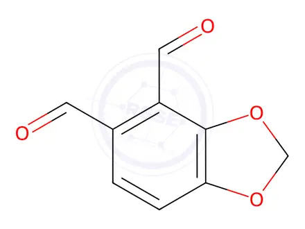 Chemical structure of 1,3-benzodioxole-4,5-dicarbaldehyde
