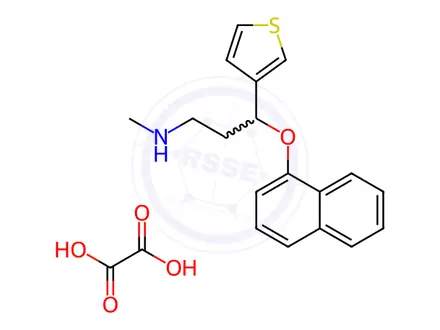 Chemical structure of rac Duloxetine 3-Thiophene Isomer Oxalate