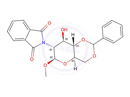 Chemical structure of Methyl 4,6-O-Benzylidene-2-deoxy-2-N-phthalimido-β- D-glucopyranoside