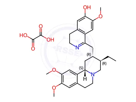 Chemical structure of psychotrine dihydrogen oxalate