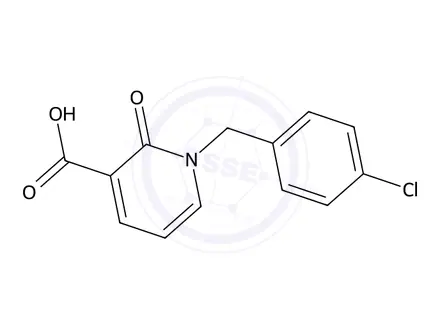 Chemical structure of 1-(4-Chlorobenzyl)-2-oxo-1,2-dihydropyridine-3-carboxylic acid