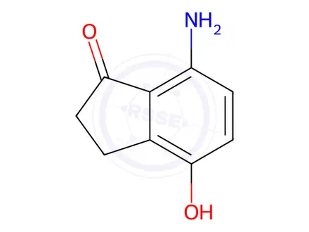 Chemical structure of 7-Amino-4-hydroxy-2,3-dihydro-1H-inden-1-one