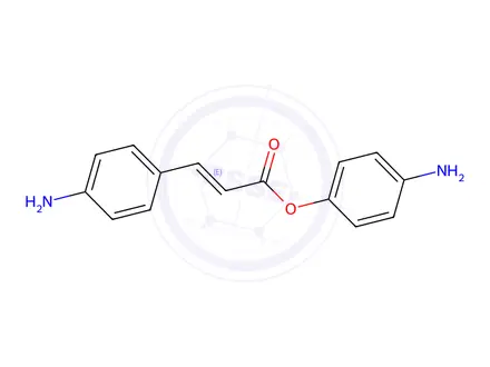 Chemical structure of 2-Propenoic acid, 3-(4-aMinophenyl)-, 4-aMinophenyl ester, (2E)-