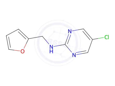 Chemical structure of 5-CHloro-n-(furan-2-ylmethyl)pyrimidin-2-amine