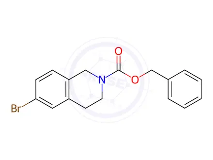 Chemical structure of benzyl 6-bromo-1,2,3,4-tetrahydroisoquinoline-2-carboxylate