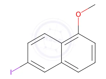 Chemical structure of Naphthalene, 6-iodo-1-methoxy-(9CI)
