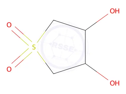 Chemical structure of trans-tetrahydrothiophene-3,4-diol 1,1-dioxide