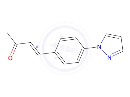 Chemical structure of 4-(4-(1h-Pyrazol-1-yl)phenyl)but-3-en-2-one
