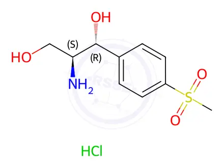 Chemical structure of Thiamphenicol Amine (HCl Salt)