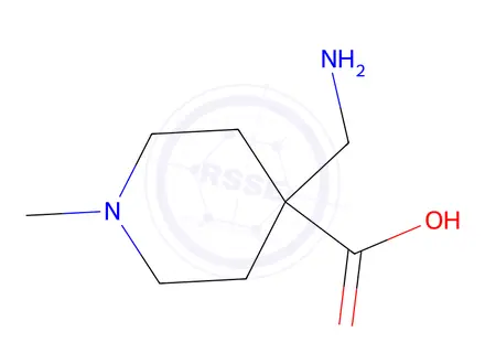Chemical structure of 4-(Aminomethyl)-1-methylpiperidine-4-carboxylic acid