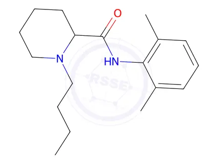 Chemical structure of 1-butyl-N-(2,6-dimethylphenyl)piperidine-2-carboxamide