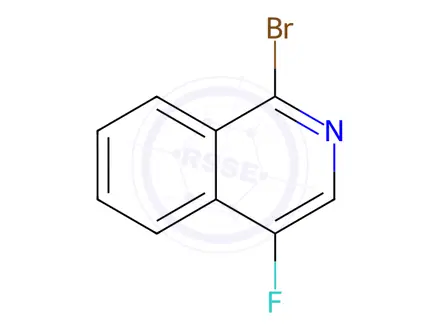 Chemical structure of 1-Bromo-4-fluoroisoquinoline