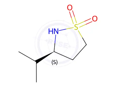 Chemical structure of (S)-3-isopropylisothiazolidine 1,1-dioxide