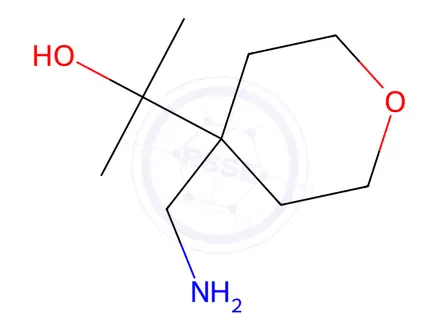 Chemical structure of 2-(4-(Aminomethyl)tetrahydro-2h-pyran-4-yl)propan-2-ol