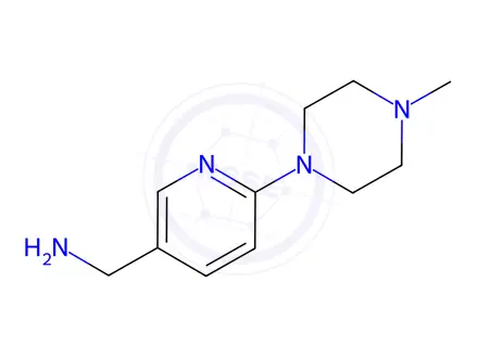 Chemical structure of (6-(4-Methylpiperazin-1-yl)pyridin-3-yl)methanaminedihydrochloride