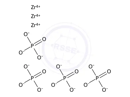 Chemical structure of phosphoric acid, zirconium salt