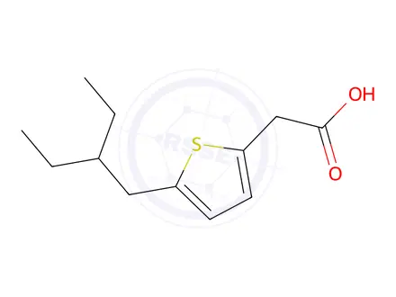 Chemical structure of 2-(5-(2-ethylbutyl)thiophen-2-yl)acetic acid