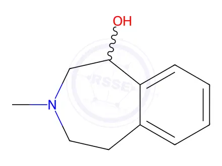Chemical structure of 1H-3-BENZAZEPIN-1-OL, 2,3,4,5-TETRAHYDRO-3-METHYL-