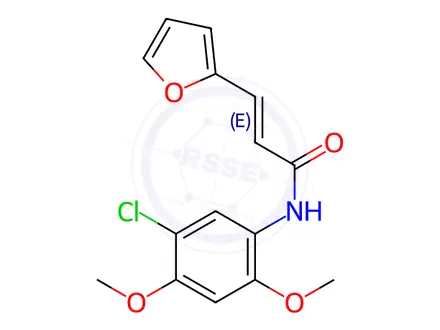 Chemical structure of N-(5-Chloro-2,4-dimethoxyphenyl)-3-(furan-2-yl)acrylamide