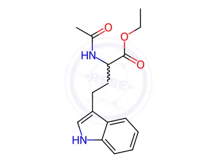 Chemical structure of N-Acetyl-D,L-homotryptophan Ethyl Ester