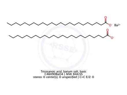 Chemical structure of Tricosanoic acid, barium salt, basic