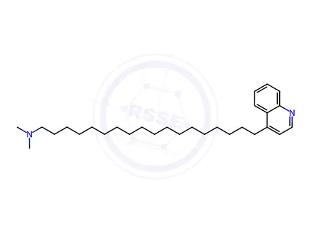 Chemical structure of N,N-Dimethyl-18-(quinolin-4-yl)octadecan-1-amine