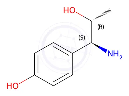 Chemical structure of (1S,2R)-1-AMINO-1-(4-HYDROXYPHENYL)PROPAN-2-OL