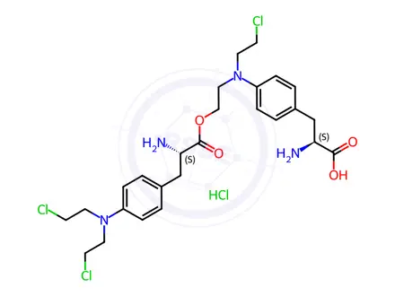 Chemical structure of Melphalan EP Impurity G HCl salt