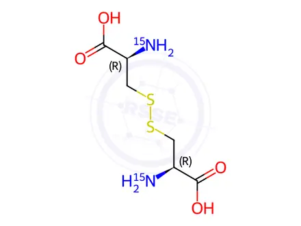 Chemical structure of L-Cystine-15N2
