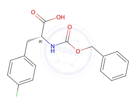 Chemical structure of (R)-2-(((Benzyloxy)carbonyl)amino)-3-(4-chlorophenyl)propanoic acid