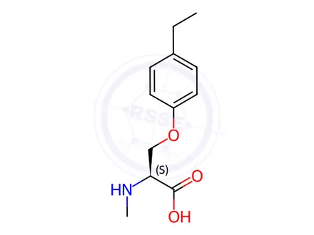 Chemical structure of O-(4-ethylphenyl)-N-methyl-L-serine