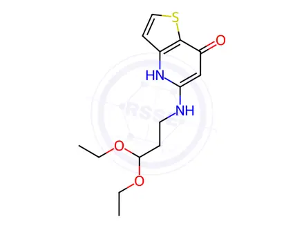 Chemical structure of 5-((3,3-Diethoxypropyl)amino)thieno[3,2-b]pyridin-7-ol