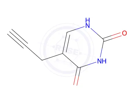 Chemical structure of 2,4(1H,3H)-Pyrimidinedione, 5-(2-propynyl)-(9CI)