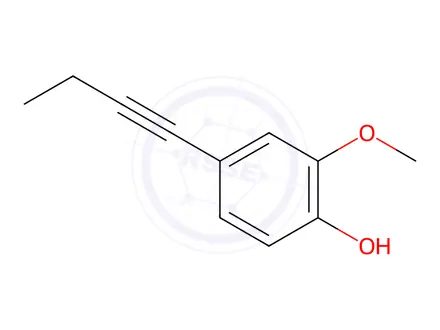 Chemical structure of Phenol, 4-(1-butyn-1-yl)-2-methoxy-