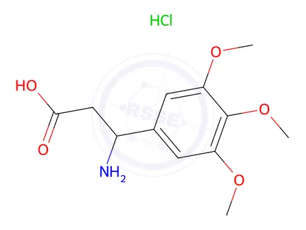 Chemical structure of 3-AMINO-3-(3,4,5-TRIMETHOXYPHENYL)PROPANOIC ACID HYDROCHLORIDE