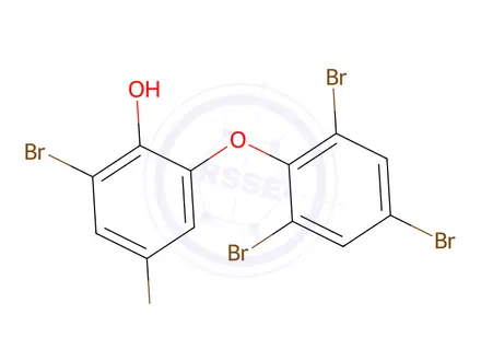 Chemical structure of 2,4-dibromo-6-(2,4,6-tribromophenoxy)-Phenol